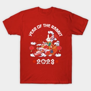 Lion Dance Zodiac Chinese New Year -2023 Year Of The Rabbit T-Shirt